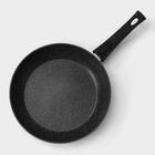 Сковорода Magistro Dark, d=28 см, съёмная ручка soft-touch, антипригарное покрытие, индукция, кованый алюминий, чёрная - Фото 3