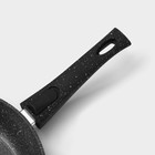 Сковорода Magistro Dark, d=28 см, съёмная ручка soft-touch, антипригарное покрытие, индукция, кованый алюминий, чёрная - Фото 4