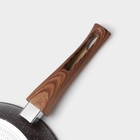 Сковорода Magistro Granit, d=28 см, съёмная ручка soft-touch, антипригарное покрытие, индукция, кованый алюминий, чёрная - Фото 5