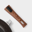 Сковорода Magistro Granit, d=28 см, съёмная ручка soft-touch, антипригарное покрытие, индукция, кованый алюминий, чёрная - Фото 6
