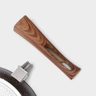 Сковорода Magistro Granit, d=28 см, съёмная ручка soft-touch, антипригарное покрытие, индукция, кованый алюминий, чёрная - Фото 7