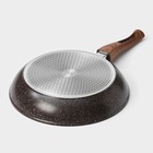 Сковорода Magistro Granit, d=28 см, съёмная ручка soft-touch, антипригарное покрытие, индукция, кованый алюминий, чёрная - Фото 8