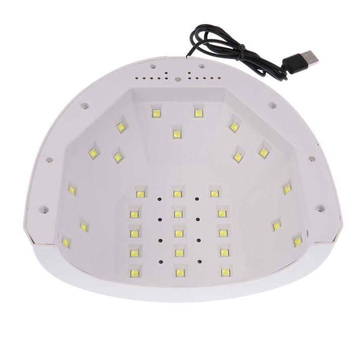 Лампа для гель-лака Luazon LUF-17, LED, 48 Вт, 30 диодов, таймер 5/36/60 с, USB, белая - фото 1894489257