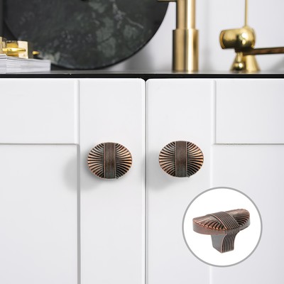 Ручка-кнопка CAPPIO, цинк, d=35 мм, цвет медь