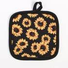 Прихватка Доляна "Подсолнухи"  17*17 см 100% п/э - фото 24985601