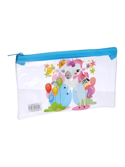 Пенал на молнии "Единорожки", МИКС