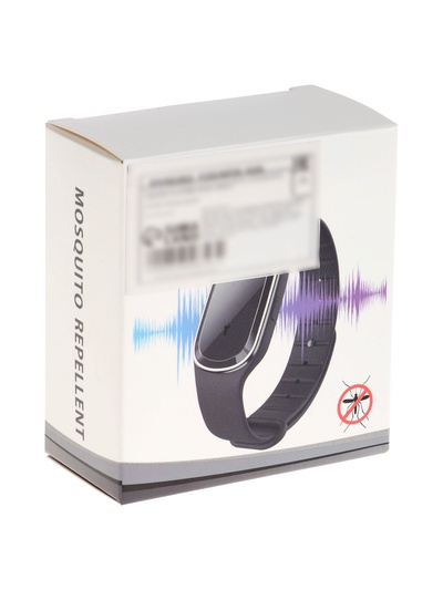 Браслет - отпугиватель комаров LRI-01, ультразвуковой, наручный, 10 м², АКБ, 40 мАч, чёрный