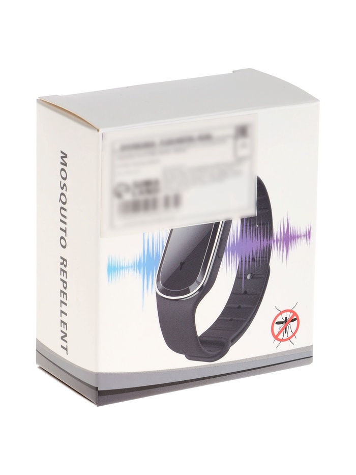 Браслет - отпугиватель комаров LRI-01, ультразвуковой, наручный, 10 м², АКБ, 40 мАч, чёрный - Фото 1