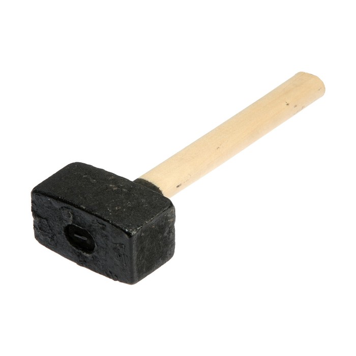 Кувалда литая ЛОМ, 1.5 кг, деревянная рукоятка - Фото 1