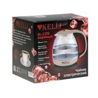 Чайник электрический KELLI KL-1370, стекло, 1 л, 1100 Вт, коричневый - фото 51490488 Чайник электрический KELLI KL-1370, стекло, 1 л, 1100 Вт, коричневый - фото 51490488