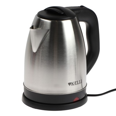 Чайник электрический KELLI KL -1455, металл, 1.8 л, 2400 Вт, серебристо-чёрный