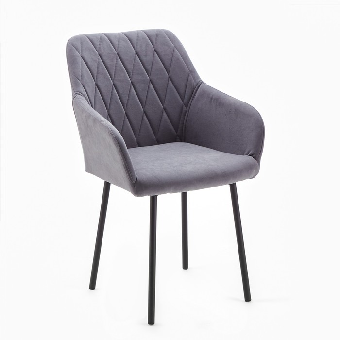 Стул "Либерти", Велюр графит/Черный - Фото 1