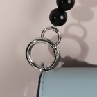 Ручка для сумки, бусы, d = 14 мм, 60 см, цвет чёрный/серебряный - фото 24518217