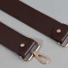 Ручка для сумки, с карабинами, 100 ± 1 см × 4 см, цвет коричневый - Фото 3