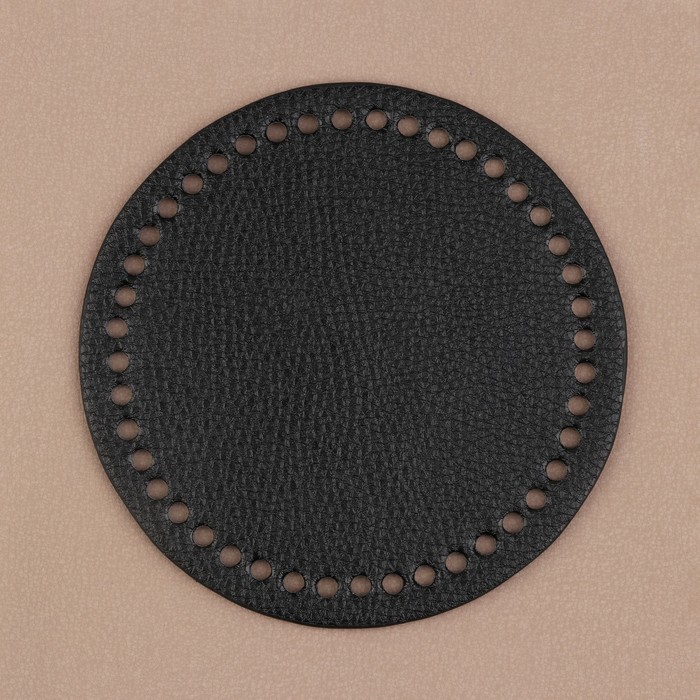 Донце для сумки, круглое, d = 15 × 0,3 см, цвет чёрный - Фото 1