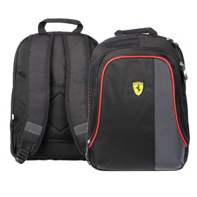 Рюкзак молодежный 40 х 29,5 х 13 см, с отделинием для ноутбука, вставка из светоотражающей ткани с радужным эффектом, Ferrari