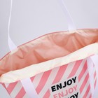 Сумка женская пляжная "Enjoy", 39х32 см, розовая - фото 8588366
