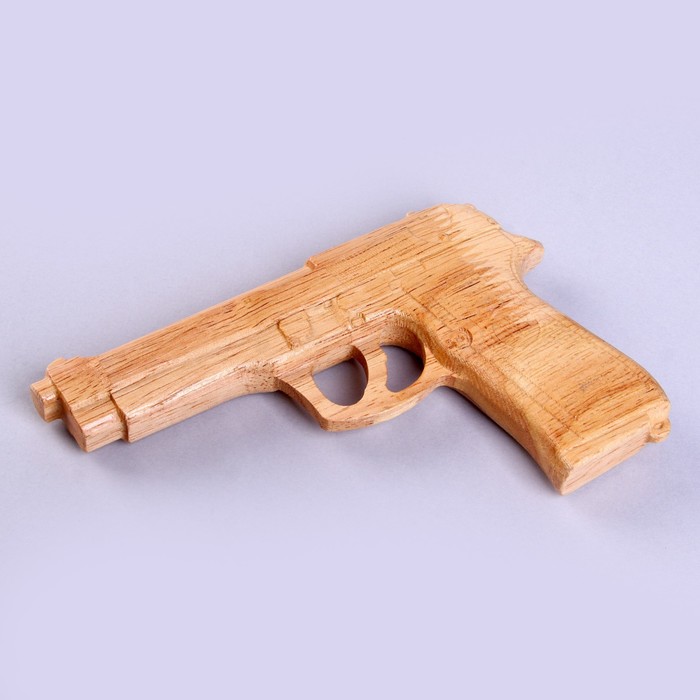 Детское деревянное оружие «Пистолет» 16,5 × 11 × 2 см - фото 1911925818