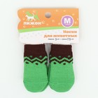 Носки нескользящие, размер M (3/4 * 7,5 см), набор 4 шт, зеленые - фото 7807094