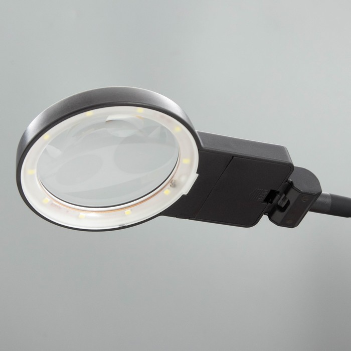 Настольная лампа с лупой 5х "Лупа" LED 8Вт 3000-6000К черный 9х12х44см RISALUX - фото 1910634163