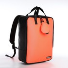 Рюкзак на молнии, кошелёк, цвет коралловый - фото 903479