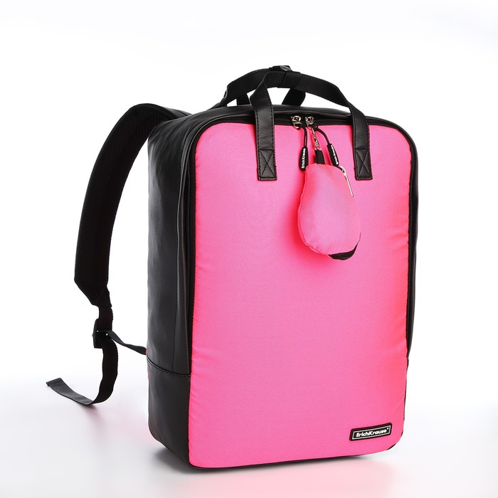 Рюкзак - сумка, кошелёк Erich Krause из текстиля, искусственной кожи, цвет розовый - Фото 1