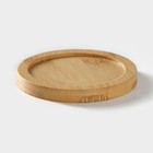 Сахарница с ложкой на бамбуковой подставке BellaTenero, 250 мл, фарфор, белая - Фото 5