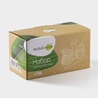 Набор фарфоровый сервировочный BellaTenero «Тюльпан», 4 предмета: молочник 200 мл, сахарница с крышкой 170 мл, бамбуковая подставка, ложка, белая - Фото 9