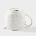 Набор фарфоровый сервировочный BellaTenero, 4 предмета: молочник 250 мл, сахарница с крышкой 250 мл, ложка, бамбуковая подставка, белая - Фото 7