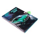 Записная книжка подарочная на замочке, А6, 45 листов, в линейку "Машина зеленая" - фото 24290664