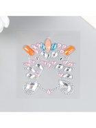 Наклейка пластик стразы "Украшение. Вспышка" МИКС 5,5х5,9 см - фото 809225528