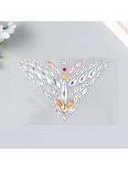 Наклейка пластик стразы "Украшение. Полёт" МИКС 15х12 см - фото 809225530