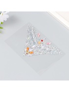 Наклейка пластик стразы "Украшение. Полёт" МИКС 15х12 см - фото 809225531