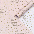 Бумага упаковочная глянцевая «Пожелания», двусторонняя, 40×60 м - Фото 1