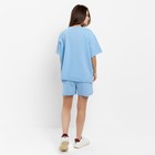 Комплект (футболка, шорты) женский MINAKU цвет голубой, р-р 46 - Фото 4