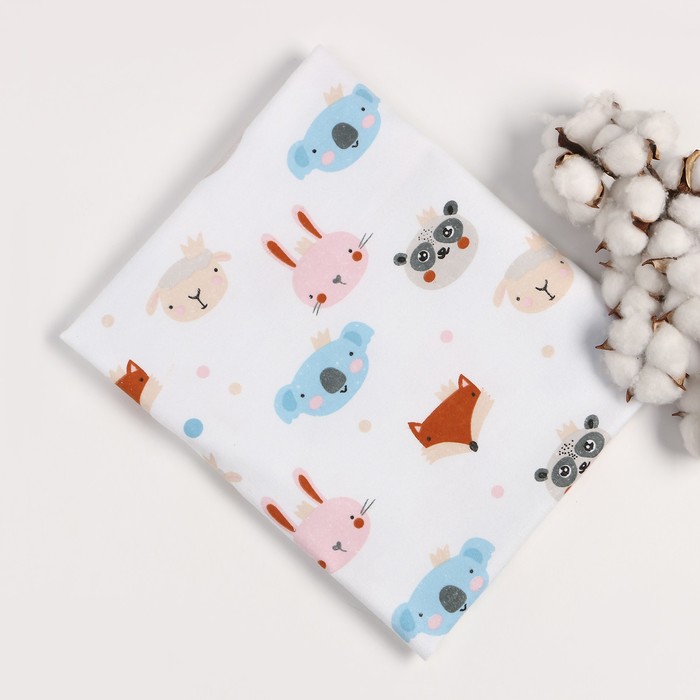 Пелёнка фланелевая Лесные друзья, размер 75×120 см, 170 г/м², хлопок 100% - Фото 1