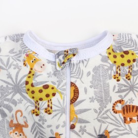 Пелёнка-кокон Джунгли, фланель 170 г/м, хлопок 100%, рост 62 см