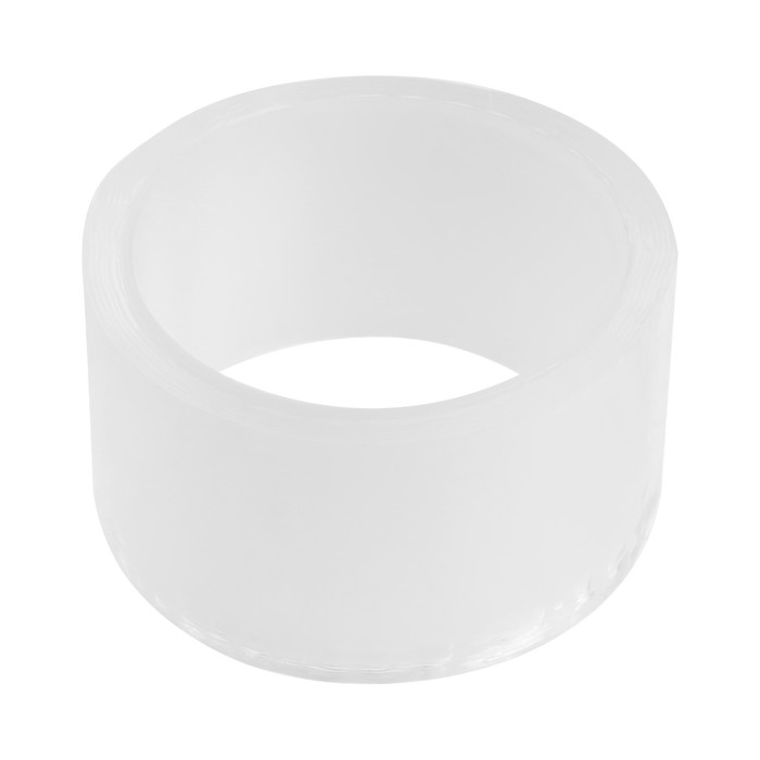 Лента клейкая ТУНДРА, прозрачная, двухсторонняя, 50 мм × 2 м