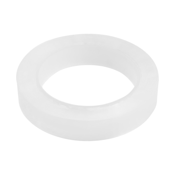 Лента клейкая ТУНДРА, прозрачная, двухсторонняя, 20 мм × 5 м