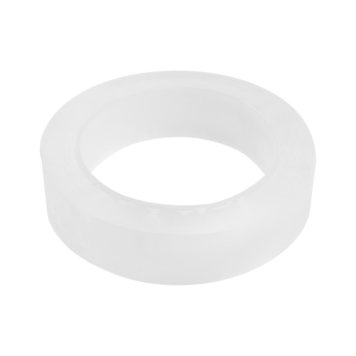 Лента клейкая ТУНДРА, прозрачная, двухсторонняя, 25 мм × 5 м