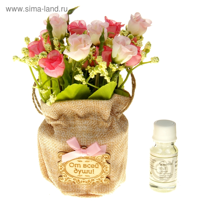 Декоративный букет с аромамаслом «От всей души», аромат жасмин, 8 × 15 см - Фото 1