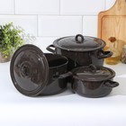 УЦЕНКА Набор кастрюль «Гранит», 2 шт.: 1.5 л, 3 л - Фото 2