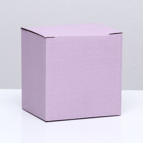 Коробка под кружку, без окна, сиреневая 12 х 9,5 х 12 см
