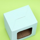 Коробка под кружку, с окном, голубая 12 х 9,5 х 12 см - Фото 5