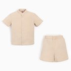 Комплект для мальчика (рубашка, шорты) MINAKU цвет бежевый, рост 92 - фото 319409644