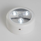 Ночник с датчиком "Анди" LED 1Вт от батареек 3хАAА белый (мебельный)  7х7х2,9 см RISALUX - фото 8697501