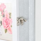 Ключница дерево "Бабочка с розами" белая 6х24х30 см - фото 22875813