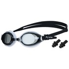Очки для плавания детские ONLYTOP, беруши, цвет чёрный - фото 299101004