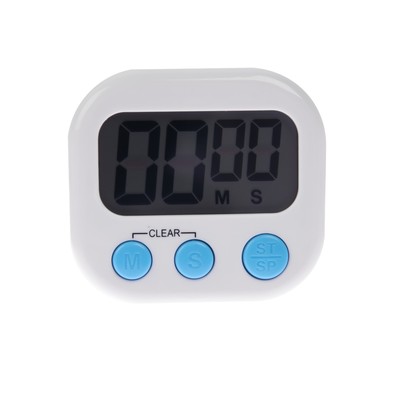 Таймер кухонный Luazon LB-18, на магните, с настольной подставкой, электронный, белый