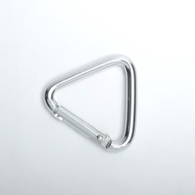 Карабин треугольный, 4 см, серебристый